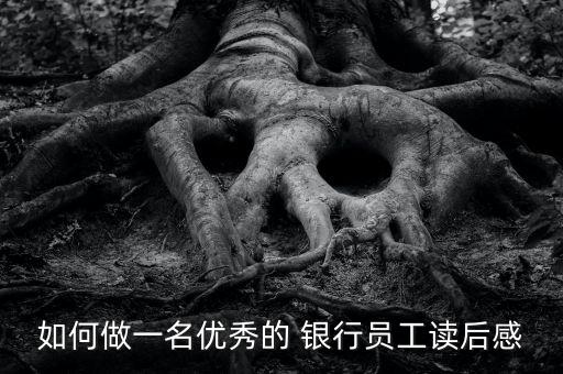 如何做一名優秀的 銀行員工讀后感