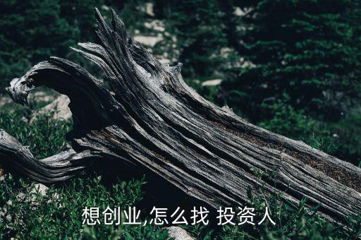想創業,怎么找 投資人