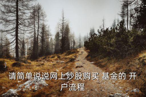 請簡單說說網上炒股購買 基金的 開戶流程