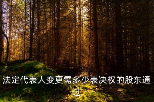法定代表人變更需多少表決權的股東通過
