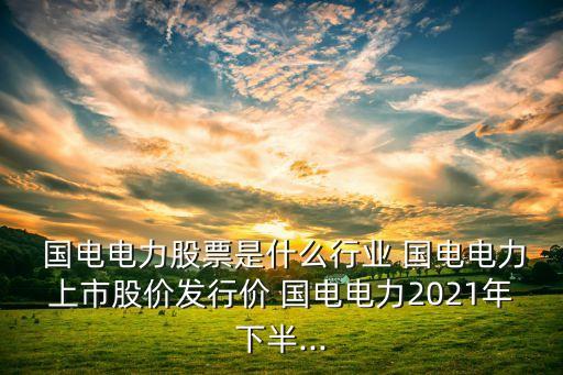  國電電力股票是什么行業 國電電力上市股價發行價 國電電力2021年下半...