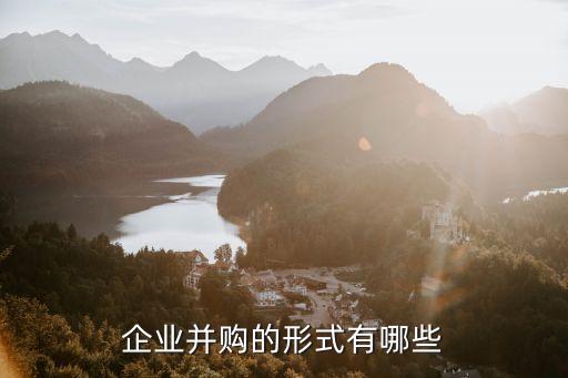 企業并購的形式有哪些