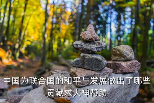 中國為聯合國的和平與發展做出了哪些貢獻求大神幫助