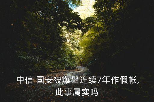  中信 國安被爆出連續7年作假帳,此事屬實嗎