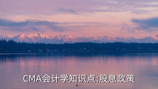 CMA會計學知識點:股息政策