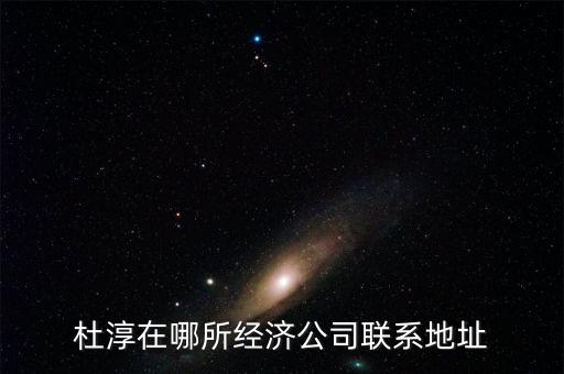 杜淳在哪所經濟公司聯系地址