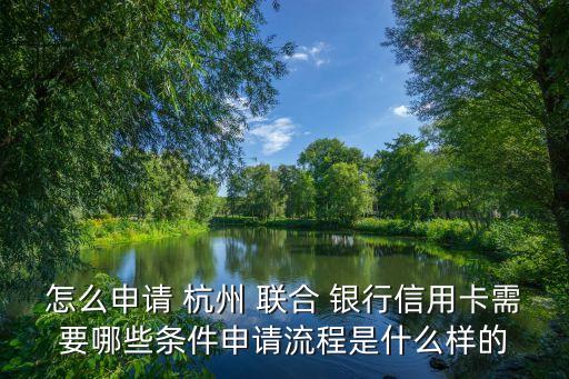 怎么申請 杭州 聯合 銀行信用卡需要哪些條件申請流程是什么樣的