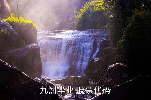 九洲華業 股票代碼