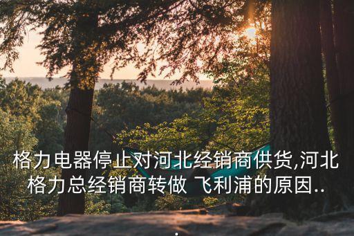 格力電器停止對河北經銷商供貨,河北格力總經銷商轉做 飛利浦的原因...