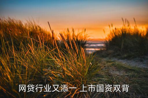 網貸行業又添一 上市國資雙背