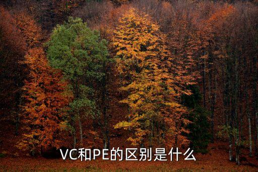 VC和PE的區別是什么