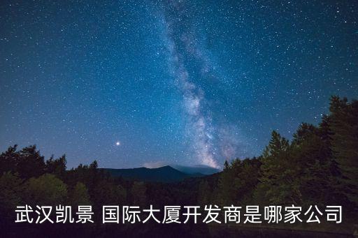 武漢凱景 國際大廈開發商是哪家公司