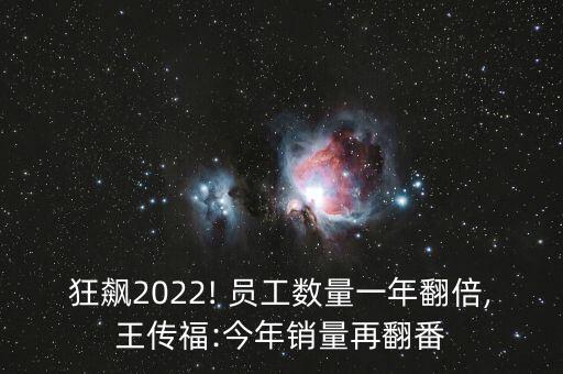 狂飆2022! 員工數量一年翻倍,王傳福:今年銷量再翻番