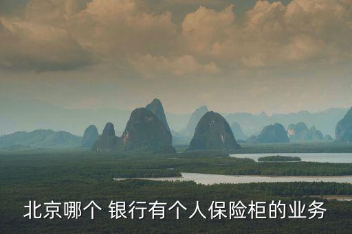 北京哪個 銀行有個人保險柜的業務