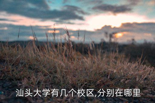  汕頭大學有幾個校區,分別在哪里