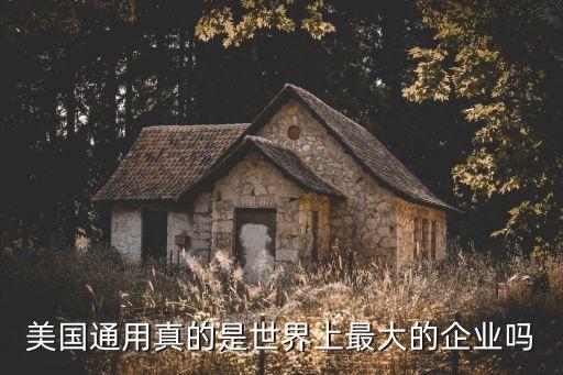 美國通用真的是世界上最大的企業嗎