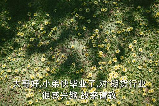 大哥好,小弟快畢業了,對 期貨行業很感興趣,故來請教
