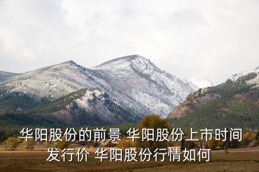 華陽股份的前景 華陽股份上市時間發行價 華陽股份行情如何