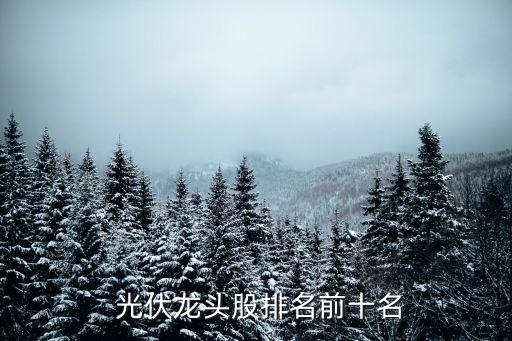 光伏概念上市公司,光伏上市公司龍頭企業排名