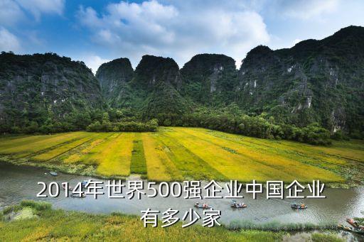 2014年世界500強企業中國企業有多少家