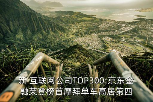 新 互聯網公司TOP300:京東金融榮登榜首摩拜單車高居第四
