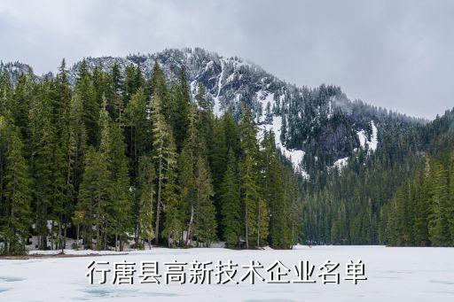行唐縣高新技術企業名單