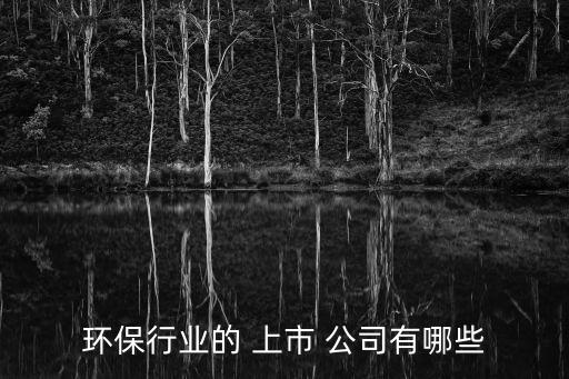 環保行業的 上市 公司有哪些
