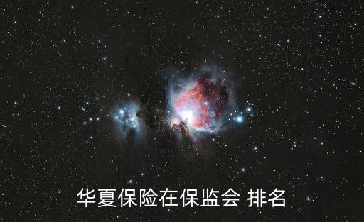華夏保險在保監會 排名