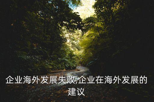 中國企業海外發展失敗,企業在海外發展的建議