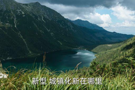 新型 城鎮化新在哪里