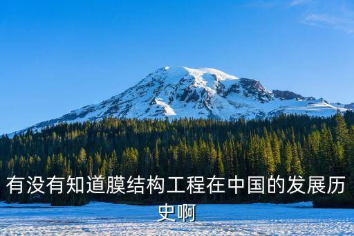 有沒有知道膜結構工程在中國的發展歷史啊