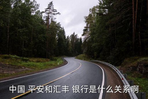 中國 平安和匯豐 銀行是什么關系啊