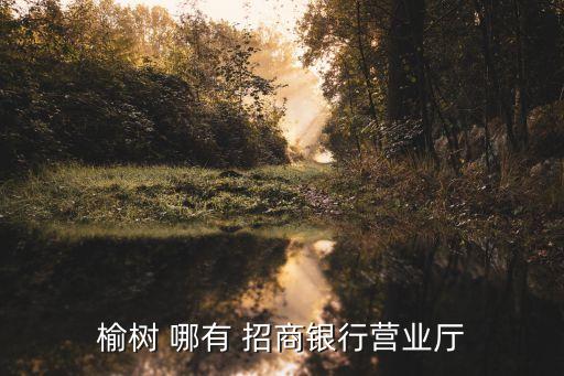 榆樹 哪有 招商銀行營業廳