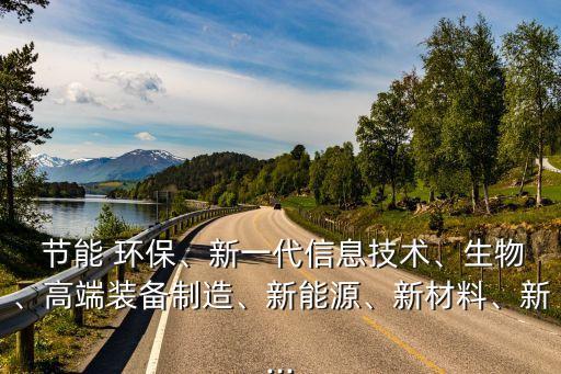 節(jié)能 環(huán)保、新一代信息技術(shù)、生物、高端裝備制造、新能源、新材料、新...