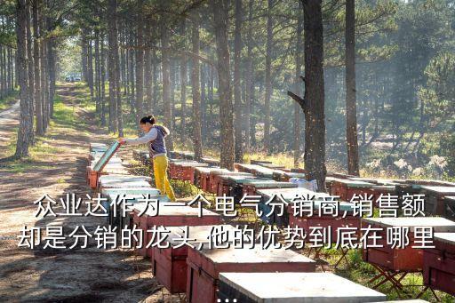  眾業達作為一個電氣分銷商,銷售額卻是分銷的龍頭,他的優勢到底在哪里...