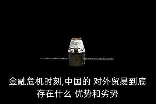 金融危機時刻,中國的 對外貿易到底存在什么 優勢和劣勢