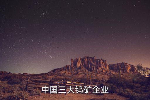 中國三大鎢礦企業