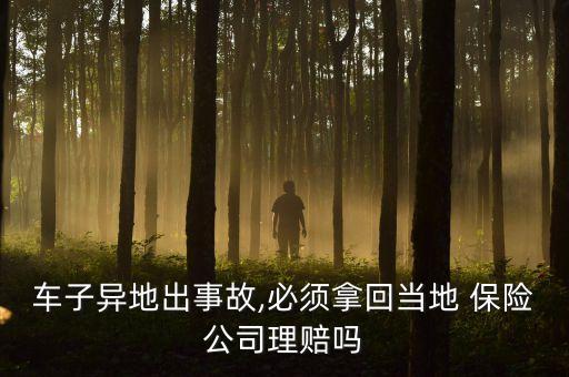 車子異地出事故,必須拿回當地 保險公司理賠嗎