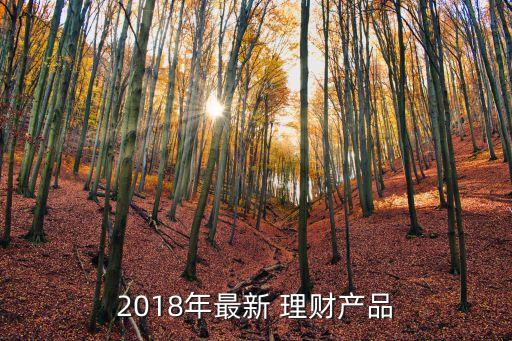 2018年最新 理財產品