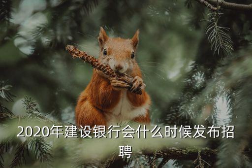 2020年建設銀行會什么時候發布招聘
