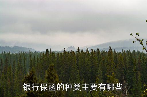 商業銀行開立的融資類保函包括
