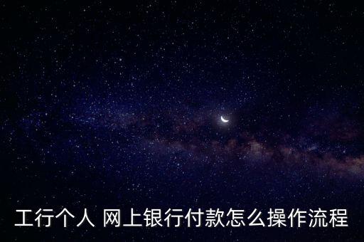 工行個人 網上銀行付款怎么操作流程